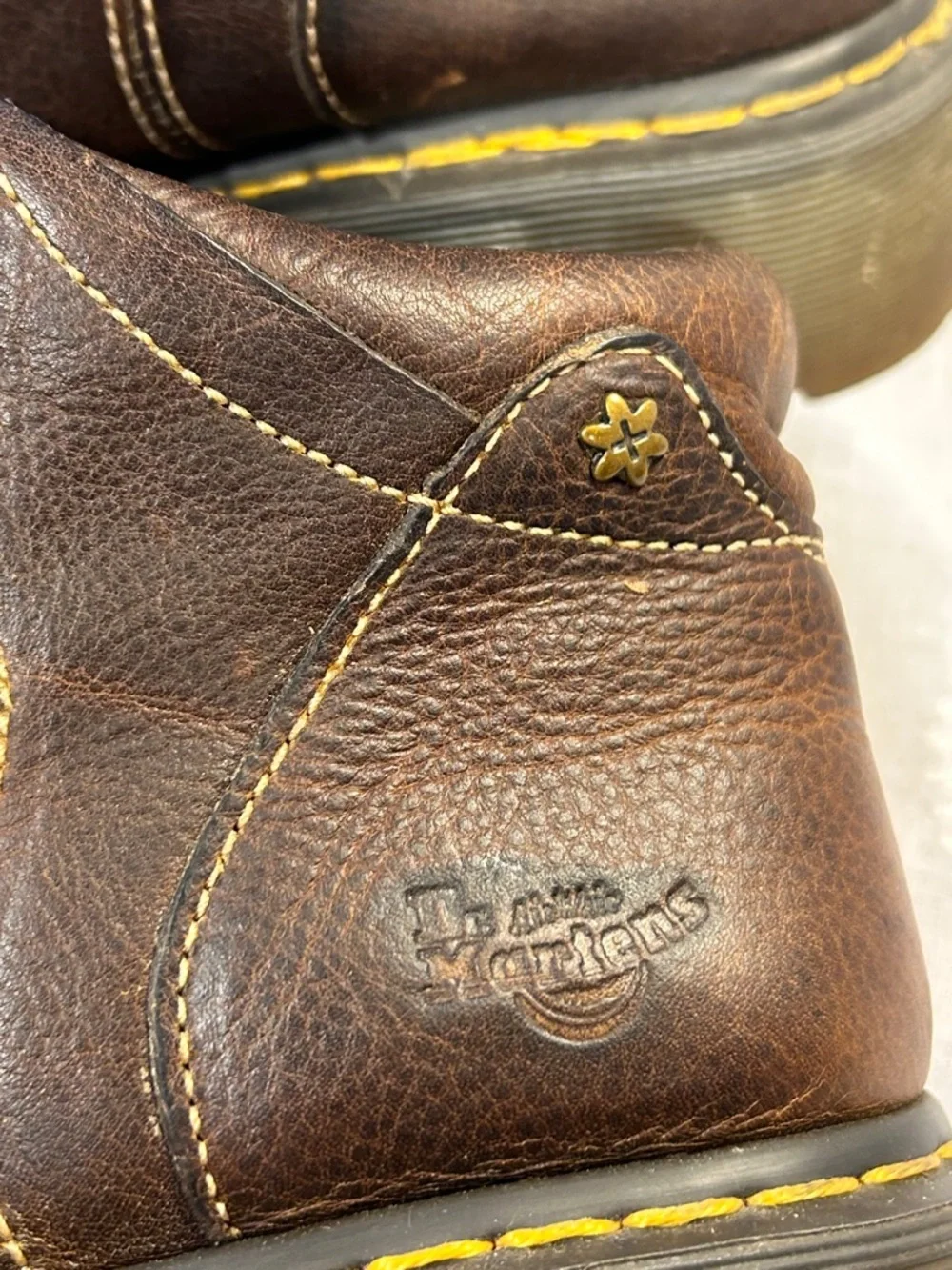 Dr Martens leather lace up ankle boots